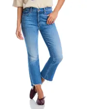 Mother The Lil' Insider Petites High Rise Slim Jeans in Out of the Blue