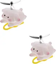 Doll Ornaments Mountain Bike Handlebar Propeller Auto Accessories Car Accessories Bike Propellers Accesorios Auto Decor Rabbit Doll Toys Rabbit Bike Bell White Vinyl