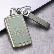 ontto Car Key fob Cover fit for Renault Arkana Megane Espace Scenic Laguna koleos Clio Master Bus Zoe Key case TPU Key Holder Keyring Key Shell Keychain Protective Accessories Green