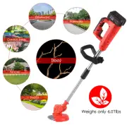 Cordless Grass Trimmer Edger 21V Brush Cutter Grass Shears Hedge Tri