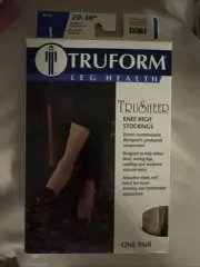 Truform Women's Compression Stockings Sheer Knee High 20-30 mmHg 0263BG-L BEIGE