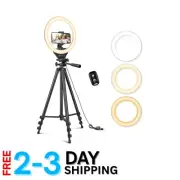 LED Circle Light with Adjustable Tripod - Ideal for Live Streaming & Vlogging