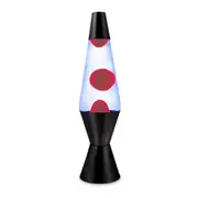 Liquid Retro Lava/Volcano Lamp Moody Room Decor Black With Red Wax 9x30cm
