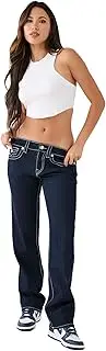 [True Religion] Women's Misses Ricki Relaxed Big T Lurex Flap Jean