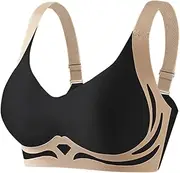 [Generic] Womens Bras Non Wired Lace Bra Top Light Blue Maternity with Support for Women Strapless Ladies Sports Full Bralettes Ped Underwired Push Up Large Breasts 40 Running High Impact