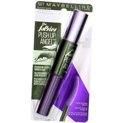 2 Pack Maybelline The Falsies Push Up Angel Washable Mascara, Blackest Black ...