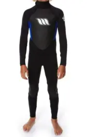 WEST SURFING Enforcer Full Length L/S Wet Suit Black Grey Blue Youth Boys Sz 10