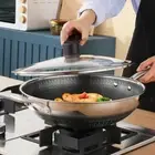 Non Coating 316 Stainless Steel Wok Honeycomb Pot Gas Induction Cooker