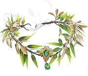 TRADERPLUS Fairy Flower Leaf Crown Elf Crown Circlet for Women Renaissance Halloween Cosplay