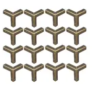 Metal Box Corner Protectors Edge Guard Protector 33x33x33mm Bronze Tone 16pcs