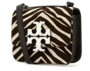 AUTH NWT $798 Tory Burch Eleanor Small Zebra Calf Hair Convertible Shoulder Bag