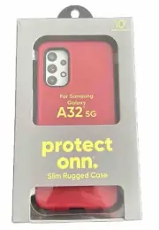 Samsung Galaxy A32 5G Protect ONN Slim Rugged Phone Case - Red- NEW