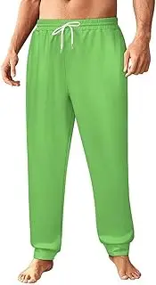 [Generic] Men's Sweatpants, Zesty Green-554, Polyester Joggers, Sweatpants Jogging Pants for Workout Running