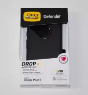New Otterbox Defender Series Google Pixel 5 Black Phone Case & Holster Protector