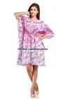 Women V-neck Mandala Kimono Caftan Loose Maxi Dress Kaftan Indian Plus Size Robe