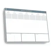 Large Weekly Desk Planner Pad by – 11.3” x 16.5” Tear-Off, Undated, 52 Sheets...