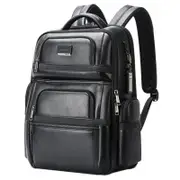 61-17311 Large-capacity First-layer Cowhide Laptop Backpack with Usb & Type-c Port Plain
