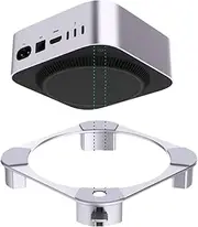 Aluminum Desktop Stand Mount for Mac mini, for MacMini Stand Aluminum Alloy Mount Heat Dissipation Cooling Desktop Holder Accessories, Easy Power Button Access & Desk Organization