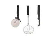 Kitchenaid European Peeler/Pizza Wheel Slicer/Wire Strainer Combo Set Black