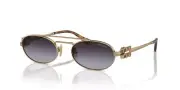 MIU MIU MU 54ZS 7OE5D1 Antique Gold Grey Gradient Women Sunglasses AUTHENTIC
