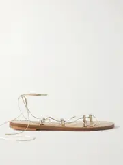 [AMANU] AMANU - The Serengeti Metallic Leather Sandals - Gold - US9 US 9 Gold