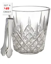 Waterford Lismore Ice Bucket with Tongs with $49 Credit