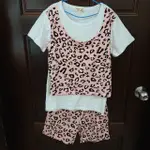 17碼 粉紅豹紋 套裝 童裝 小孩 兒童 服飾 衣服 百搭 生活 可愛 居家 新款 批發