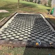 Gravel Ground Grid Driveway, Slope Reinforcement Stabilizer Mesh with Permeable Hole, Soil Mud Control Subgrade Work Parking Mesh(3x5 m/10x16.5 ft)
