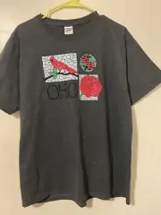 Large Ohio Stained Glass Jerzees T Shirt NWT