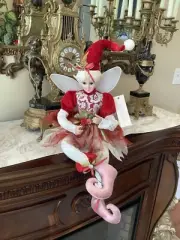 Rachel Zoe Christmas Red Elf Fairy Shelf Sitter Doll Winter Home Decor 31”