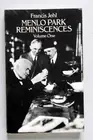 MENLO PARK REMINISCENCES FRANCIS JEHL VOL ONE 1990 SOFTBOUND BOOK EDISON REPRINT