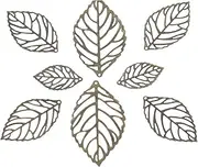 [SEWOART] Hanging Leaf Charms Diy Jewelry Making Accessories Alloy Leaves Pendants for Diy Decor