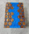 Epoxy Hexagon Table, Diy Epoxy Table, Dining Tables, Honeycomb Blue Resin Tables