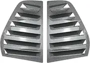 Gloss Black Car Rear Window Shutter Cover Trim Window Louver Side Vent ABS Trim Compatible for Volkswagen VW Golf 5 MK5 Auto Accessories(Carbon Fiber)