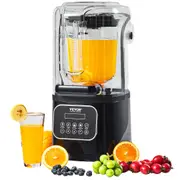 Professional Blender with Shield, Commercial Countertop Blenders, 2L Jar Blender Combo, Stainless Steel 9 Speed & 5 Functions Blender, for Shakes, Smoothies, Peree, and Crush Ice,