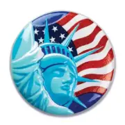 Patriotic Cake Toppers Statue of Liberty with Flag Cake Topper Poptop