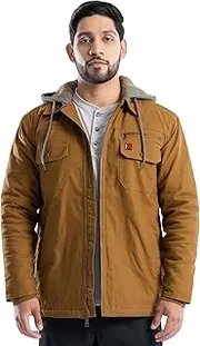 [Wrangler] Men's Quilted Lined Jacket with Sherpa Hood
