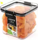 Sistema J7S91 Ultra Square Food Container, 700Ml, Black & Stone