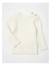 [Sprout] Essential Rib Jumper in Bone