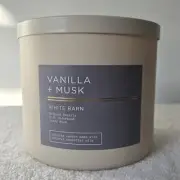 Bath & Body Works VANILLA + MUSK 3 -wick Candle 14.5 oz