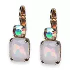 Mariana Earrings Snowflake Coll. Lovely Rosewater Opal & AB Austrian Crystals