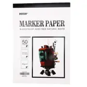 Premium 50 Sheets Sketch Marker Paper Pad, Bleedproof Artist Drawing Paper, 8...
