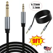 6.35mm 1/4" Male to 3.5mm 1/8" Male TRS Stereo Audio Cable Cord For Laptop PC US