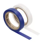 2Pcs 26Ft Tennis Racket Badminton Racquet Grip Finishing Tapes, Blue/White