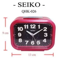在飛比找PChome商店街優惠-【日本精工-SEIKO】QHK026長方型夜光靜音貪睡鬧鐘