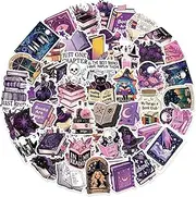 50PCS Bookish Witch Stickers for Kindle, Witchy Style Bookworm Sticker Pack for Kids Teens ‌Witchcraft‌ Vinyl Decals for Laptop Water Bottle Girls Waterproof Magic Bookish Stickers (Bookworm)