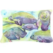 Carolines Treasures 8544PW1216 Manatee Indoor & Outdoor Fabric Decorative Pillow