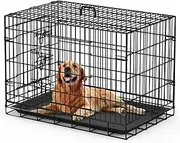 Oppsbuy Dog Cage Pet Crate 24" Portable Wire Metal Kennel Puppy Cat Rabbit House Collapsible