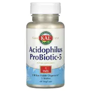 KAL, Acidophilus ProBiotic-5, 60 VegCaps