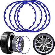 Rim Protector Light Alloy Wheel Edge Ring Rim Protectors Tyres Tire Guard Rubber Moulding, Universal Tyres Tire Guard, Scratch 4 Color(Color:red,Size:19in)(Blue,19in)